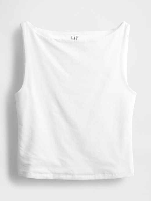 Image number 4 showing, CloseKnit Jersey Boatneck Crop Tank Top