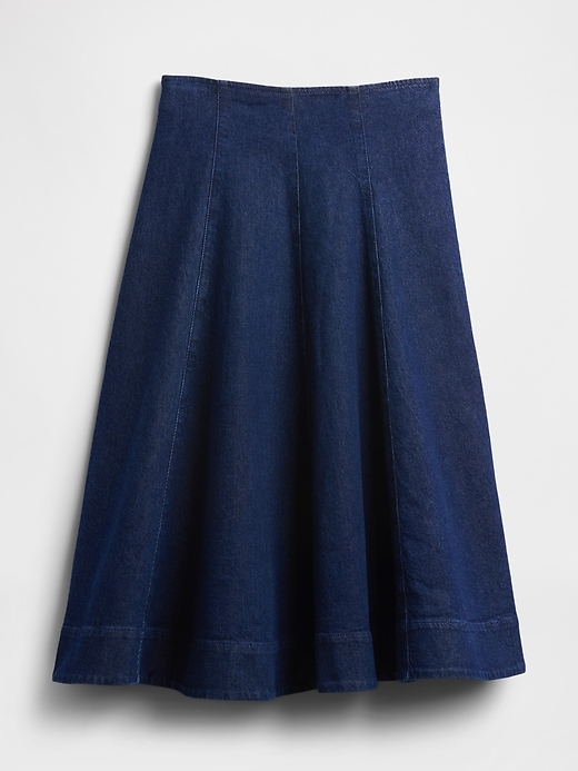 Image number 5 showing, Denim Tulip Midi Skirt