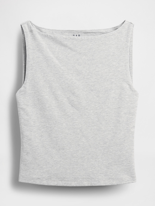 Image number 5 showing, CloseKnit Jersey Boatneck Crop Tank Top