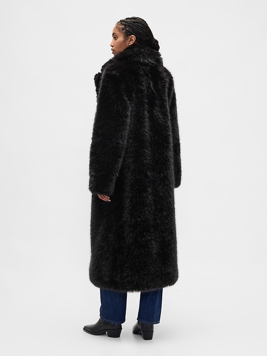 Image number 3 showing, Faux Fur Long Coat
