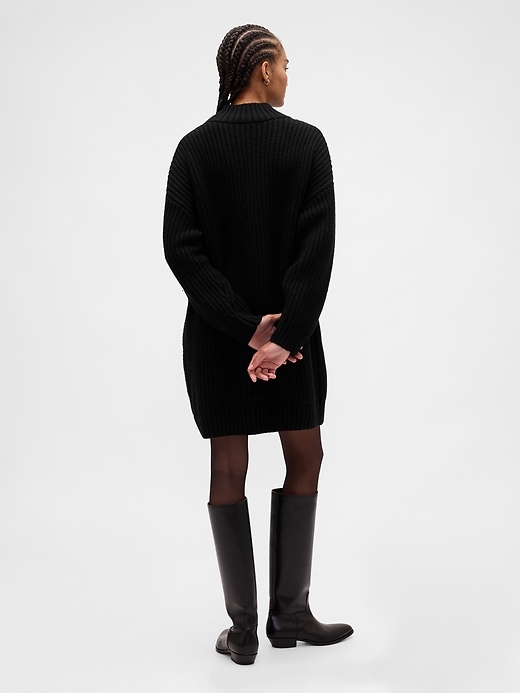 Image number 2 showing, Oversized Turtleneck Mini Sweater Dress