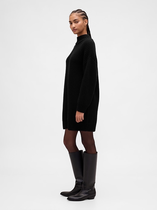 Image number 3 showing, Oversized Turtleneck Mini Sweater Dress