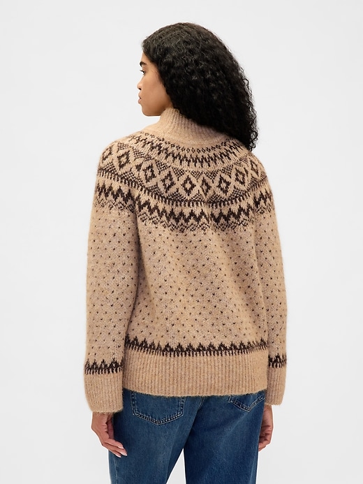 Image number 3 showing, Fuzzy Oversized Turtleneck Sweater