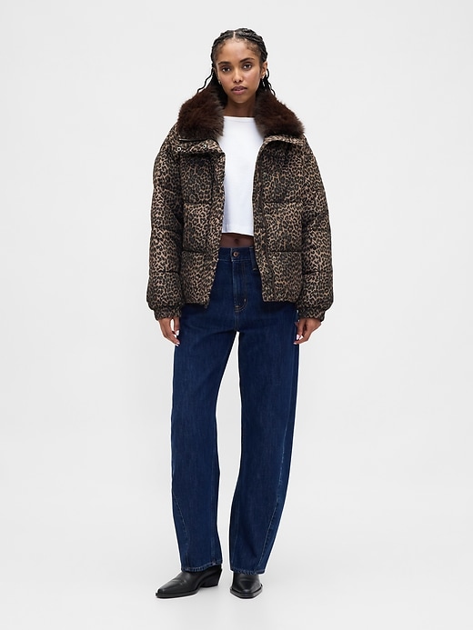 Image number 2 showing, Faux Fur-Trim Puffer Jacket