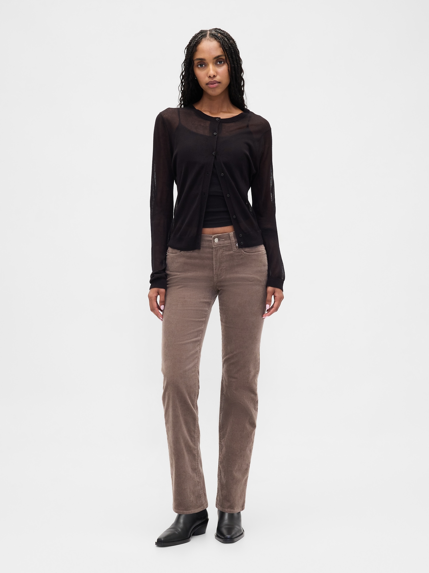 Low Rise Corduroy '90s Slim Straight Pants