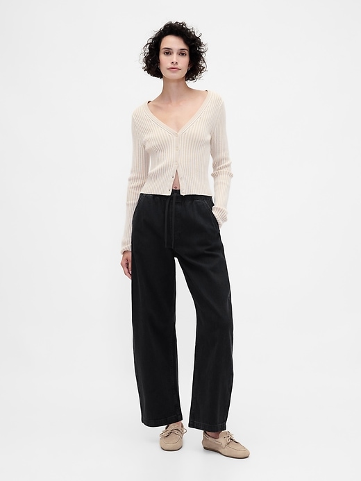 Image number 1 showing, High Rise Barrel Jeans