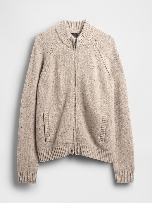 Image number 5 showing, Wool-Blend Zip Cardigan Sweater