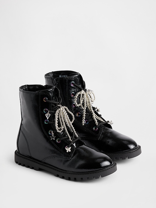 Image number 2 showing, Kids Charm Lace-Up Boots