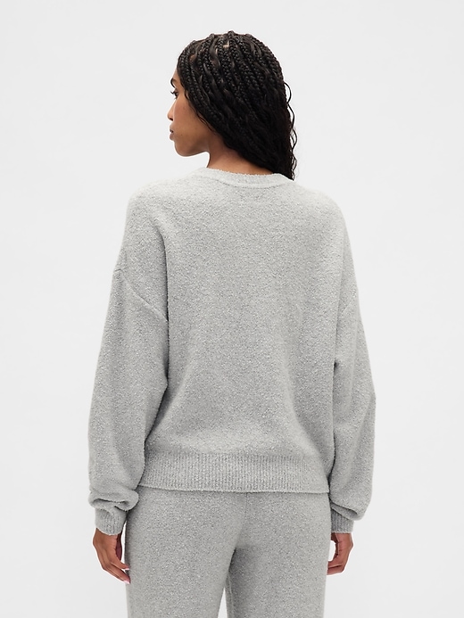 Image number 3 showing, CashSoft Boucle Relaxed Crewneck Top