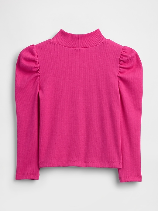 Image number 2 showing, Baby & Toddler Puff-Sleeve Rib Mockneck
