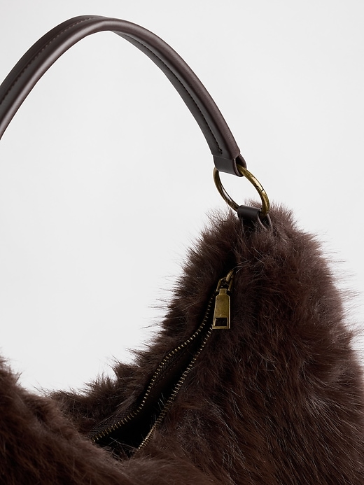 Image number 5 showing, Faux Fur Slouchy Bag