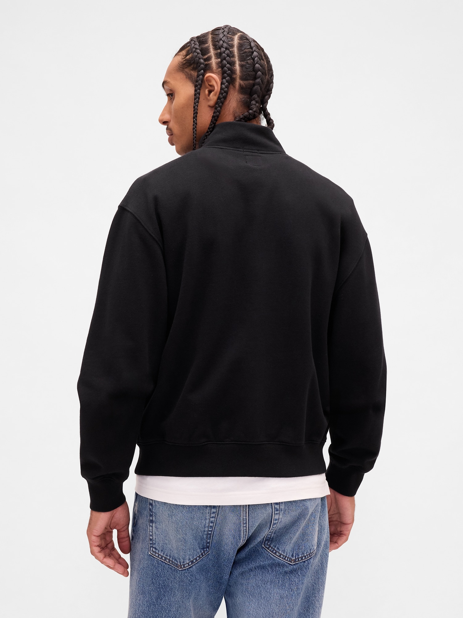 Heavyweight Oversized Logo Half-Zip Pullover