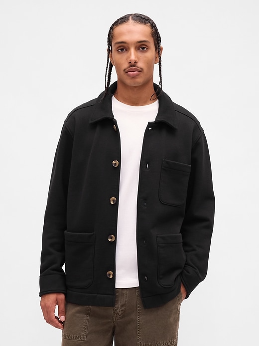 Image number 1 showing, French Terry Chore Jacket