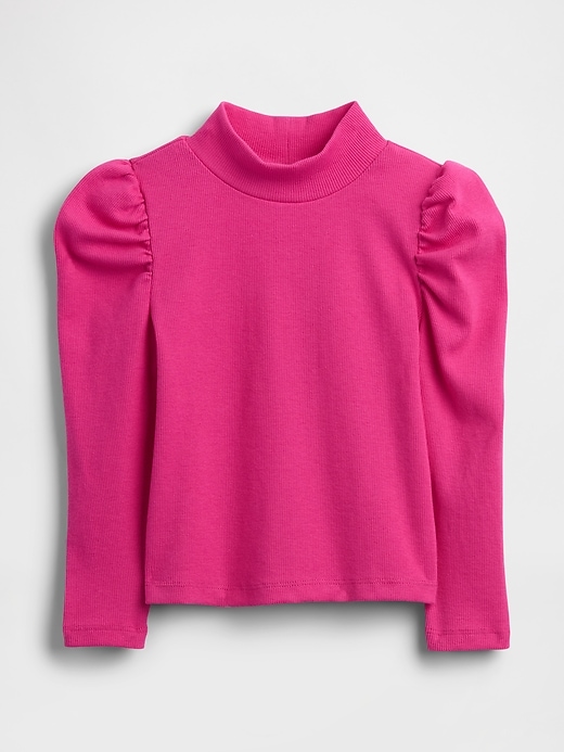 Image number 1 showing, Baby & Toddler Puff-Sleeve Rib Mockneck