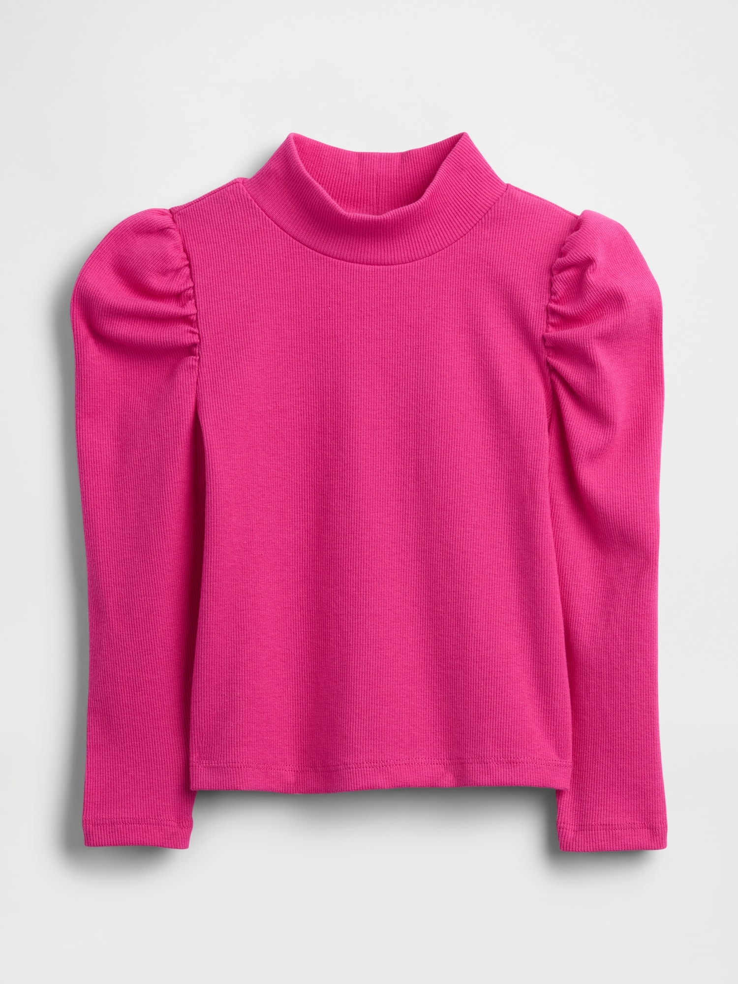 Baby & Toddler Puff-Sleeve Rib Mockneck