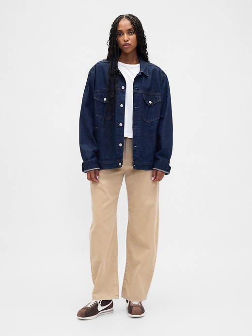 Image number 1 showing, High Rise Corduroy Barrel Pants