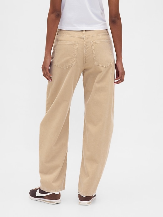 Image number 4 showing, High Rise Corduroy Barrel Pants