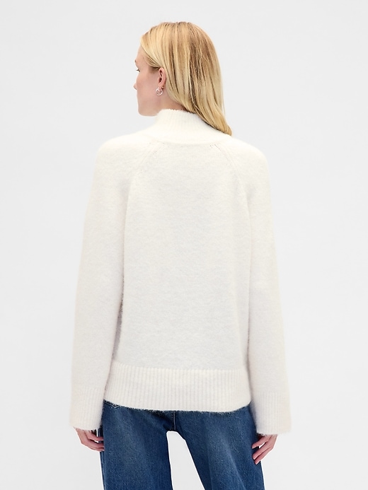 Image number 3 showing, Fuzzy Oversized Turtleneck Sweater