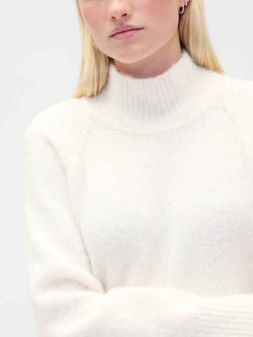 Image number 4 showing, Fuzzy Oversized Turtleneck Sweater