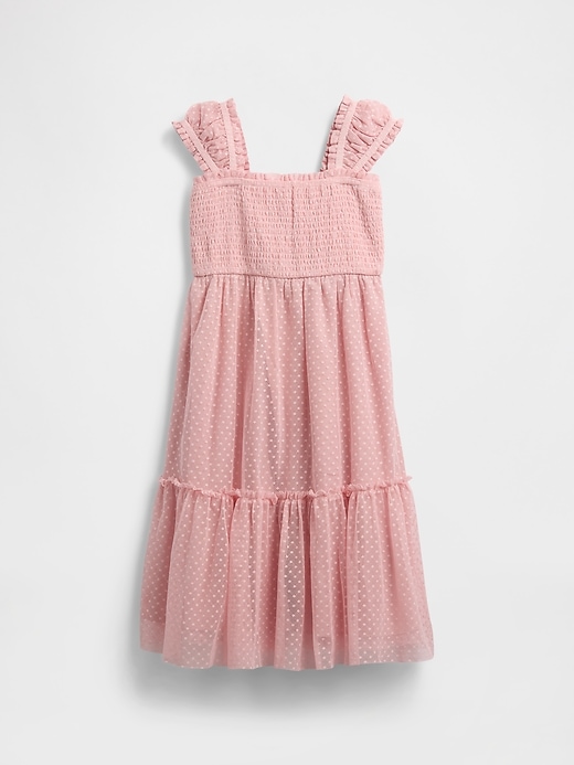 Image number 2 showing, Kids Mesh Ruffle Cap-Sleeve Dress