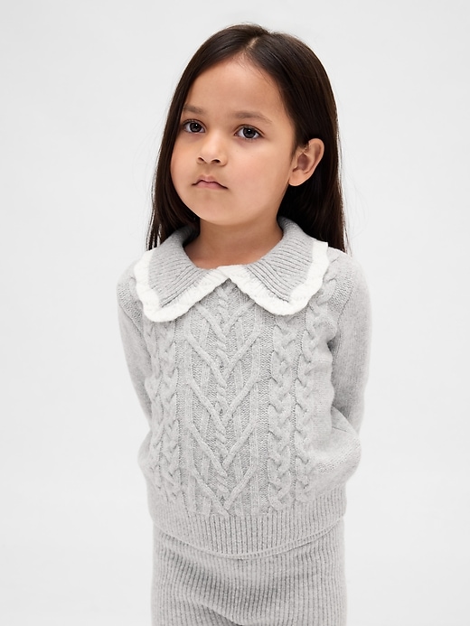 Image number 1 showing, Baby & Toddler CashSoft Collared Sweater