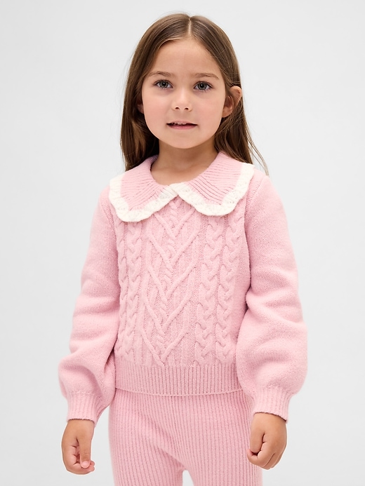Image number 1 showing, Baby & Toddler CashSoft Collared Sweater