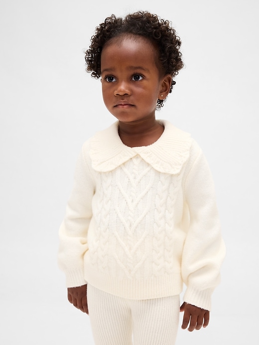 Image number 1 showing, Baby & Toddler CashSoft Collared Sweater