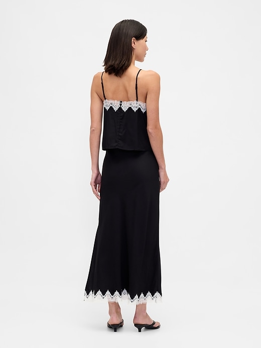 Image number 2 showing, Lace-Trim Maxi Skirt