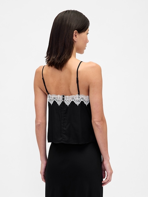 Image number 3 showing, Lace-Trim Crop Cami