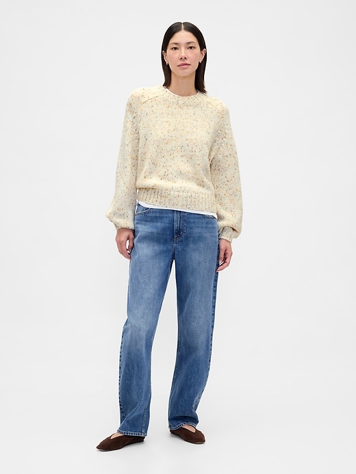 Image number 2 showing, Cotton-Blend Relaxed Crewneck Sweater
