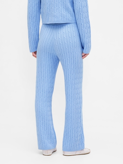 CashSoft Cable-Knit Sweater Pants