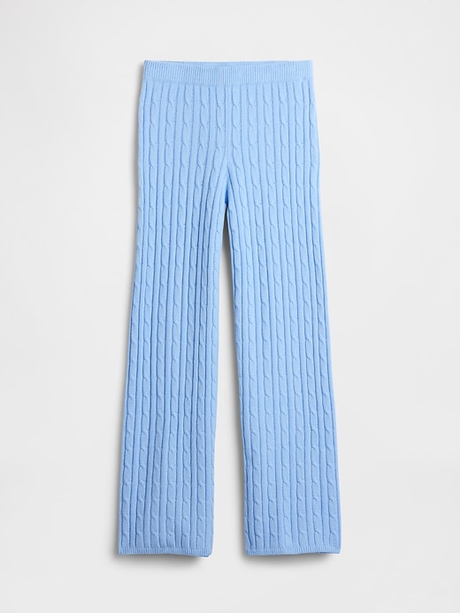 Image number 6 showing, CashSoft Cable-Knit Sweater Pants