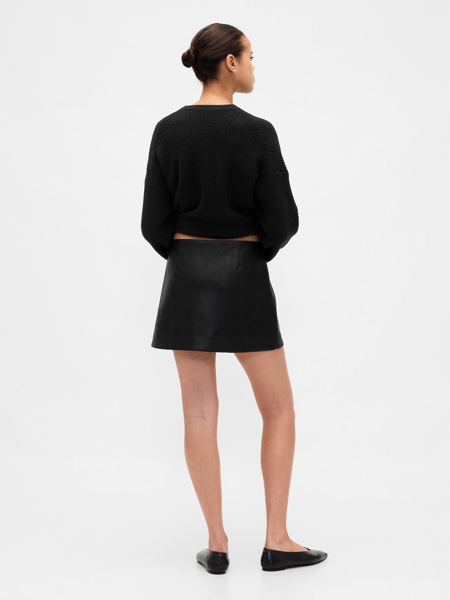 Vegan Leather Mini Skort