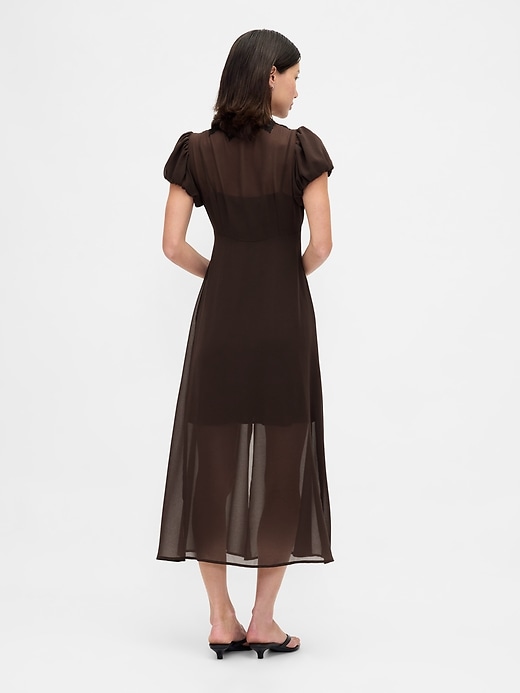 Image number 2 showing, Lace-Trim V-Neck Maxi Dress
