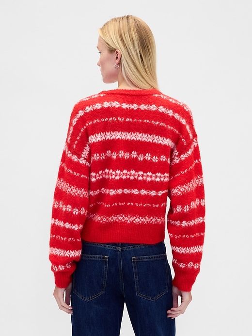 Image number 3 showing, Fuzzy Oversized Crewneck Sweater