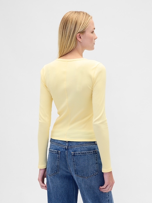 Image number 3 showing, Modern Compact Rib Crop T-Shirt