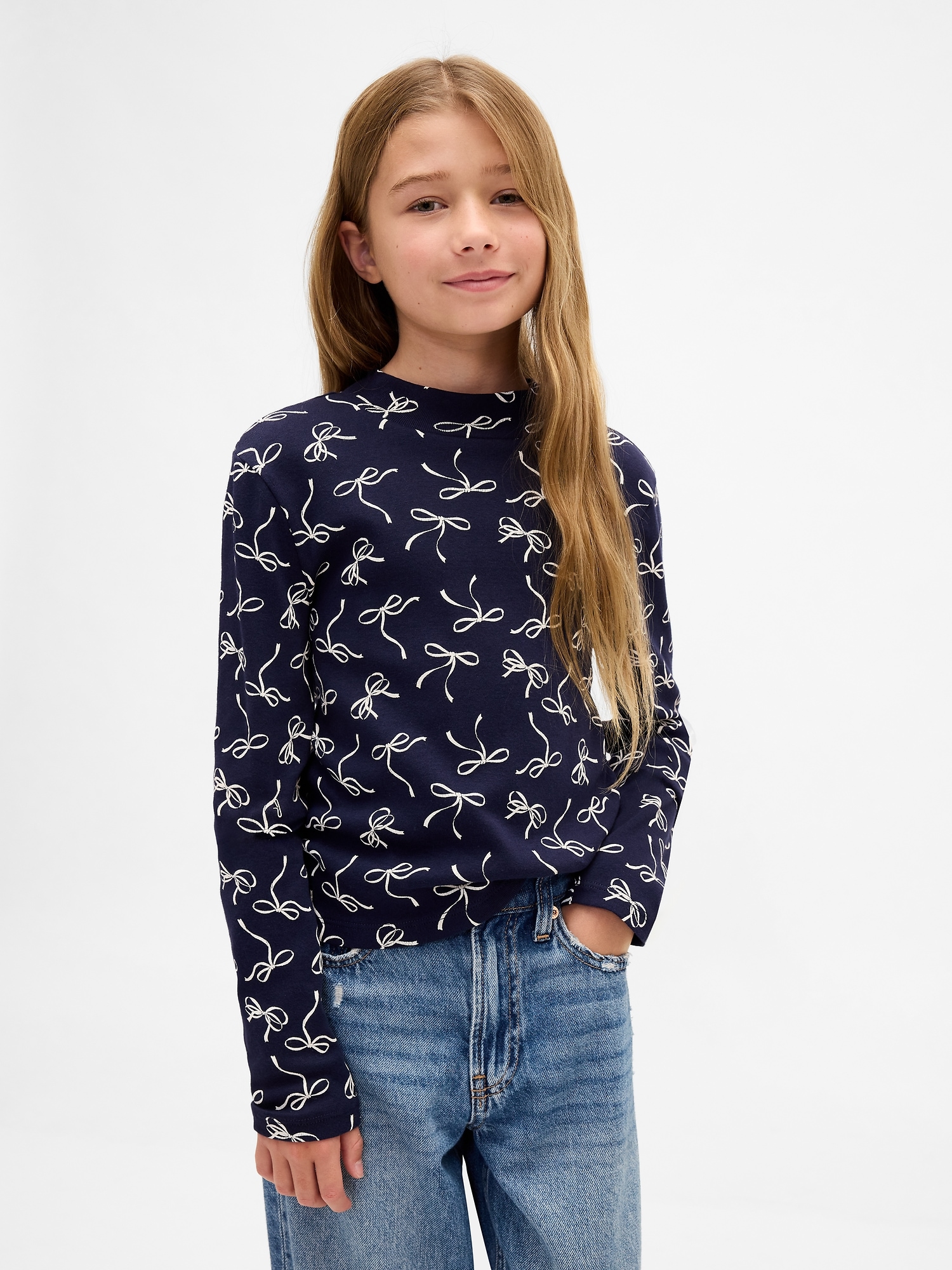 Kids Rib Mockneck T-Shirt