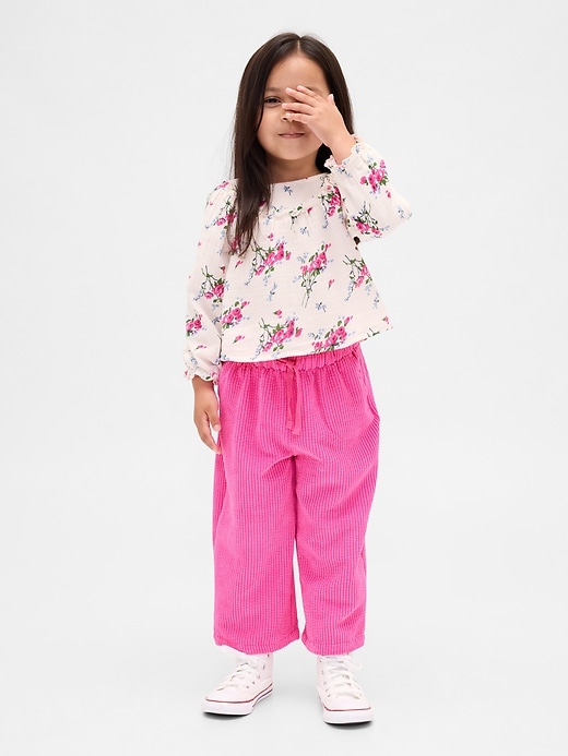 Image number 1 showing, Baby & Toddler Cotton Gauze & Corduroy Outfit Set