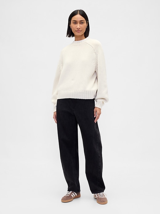 Image number 2 showing, Cotton-Blend Relaxed Crewneck Sweater