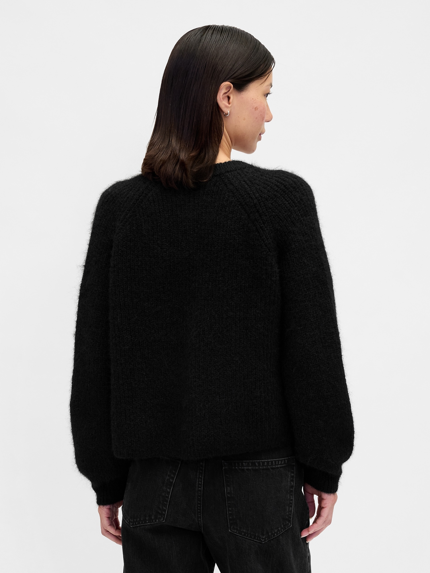 Fuzzy Shaker Stitch Cardigan | Gap