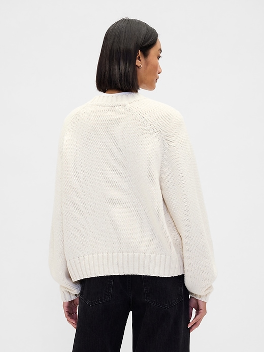 Image number 3 showing, Cotton-Blend Relaxed Crewneck Sweater