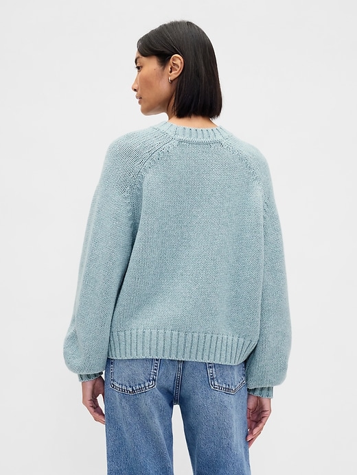 Image number 3 showing, Cotton-Blend Relaxed Crewneck Sweater