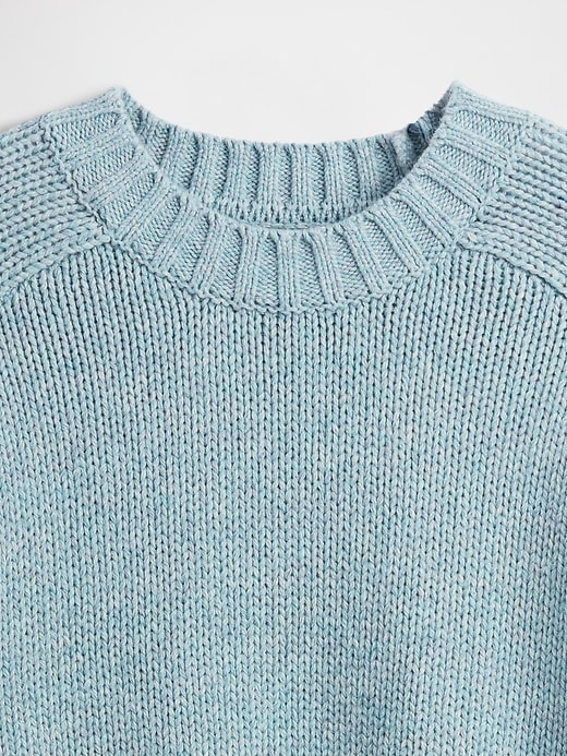 Image number 4 showing, Cotton-Blend Relaxed Crewneck Sweater