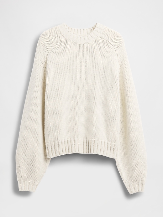 Image number 5 showing, Cotton-Blend Relaxed Crewneck Sweater