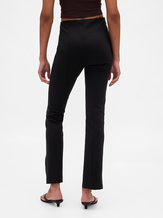 Image number 4 showing, High Rise Double Knit Split-Hem Flare Pants