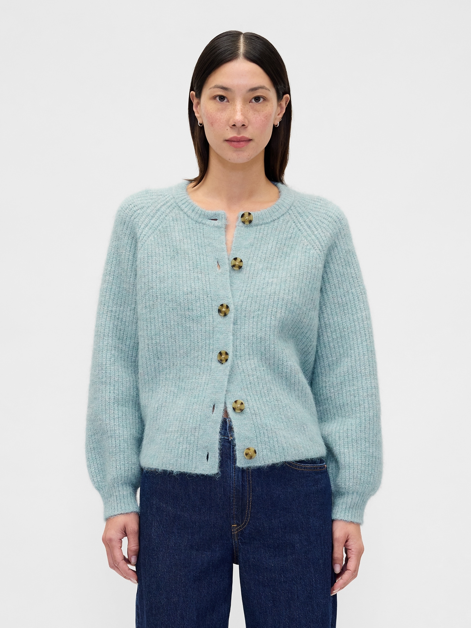 Fuzzy Shaker Stitch Cardigan