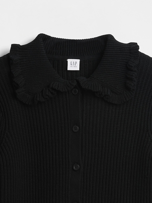 Image number 5 showing, Kids Ruffle Collar Cardigan