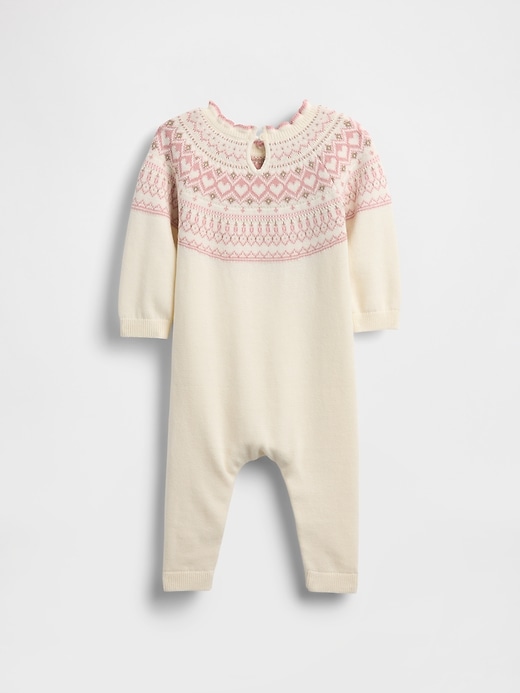 Image number 2 showing, Baby Fair Isle Sweater One-Piece