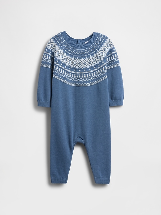 Image number 1 showing, Baby Fair Isle Sweater One-Piece