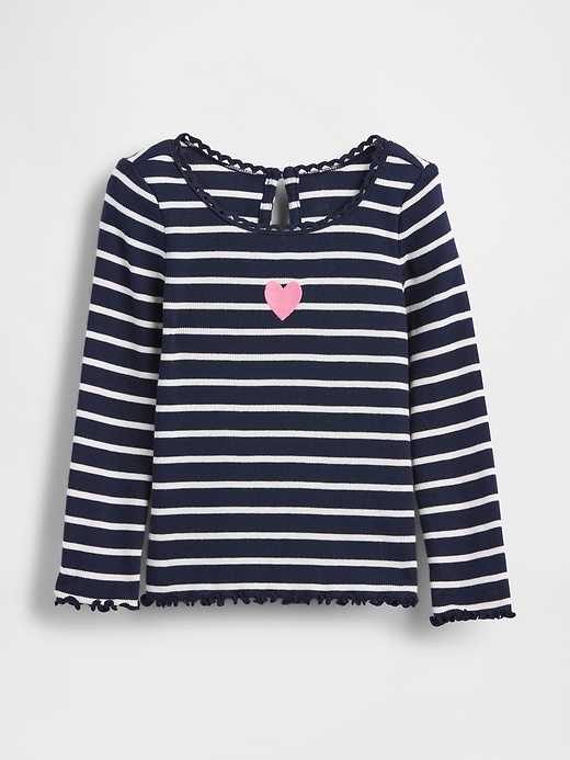 Image number 1 showing, Baby & Toddler Embroidered Graphic Rib T-Shirt